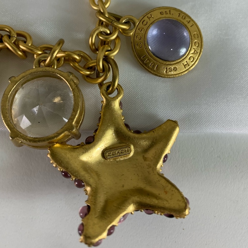 NEW $750 LIMITED EDITION COLLECTIBLE COACH BEACH STARFISH Y2K CHARM BRACELET - Picture 10 of 11